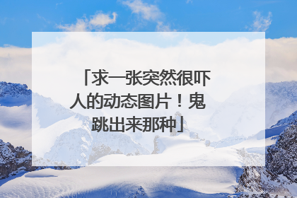 求一张突然很吓人的动态图片!鬼跳出来那种
