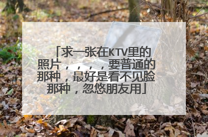 求一张在KTV里的照片,,,,要普通的那种,最好是看不见脸那种,忽悠朋友用