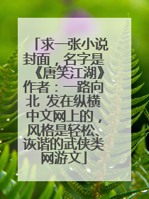 求一张小说封面,名字是《唐笑江湖》作者:一路向北 发在纵横中文网上的,风格是轻松、诙谐的武侠类网游文