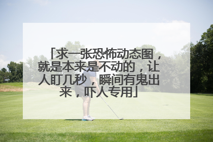 求一张恐怖动态图，就是本来是不动的，让人盯几秒，瞬间有鬼出来，吓人专用