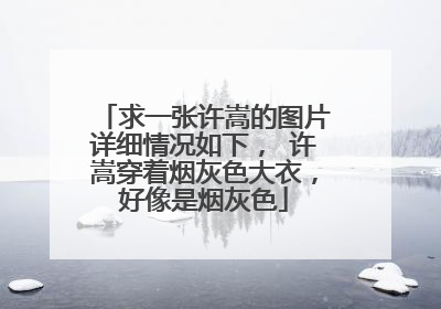 求一张许嵩的图片详细情况如下, 许嵩穿着烟灰色大衣,好像是烟灰色
