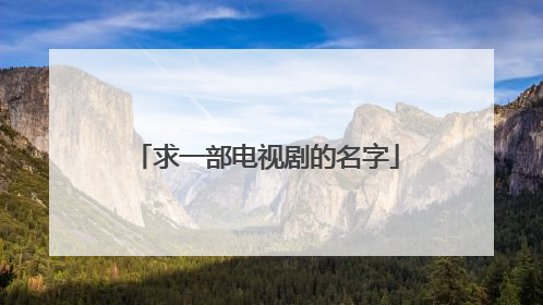 求一部电视剧的名字