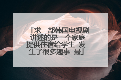 求一部韩国电视剧 讲述的是一个家庭提供住宿给学生 发生了很多趣事 最