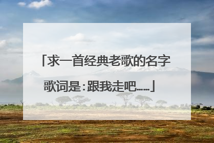 求一首经典老歌的名字歌词是:跟我走吧……