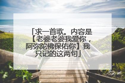 求一首歌。内容是【老婆老婆我爱你，阿弥陀佛保佑你】我只记的这两句