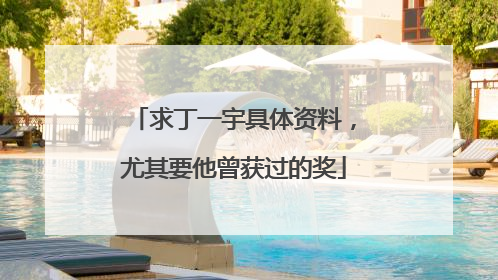 求丁一宇具体资料,尤其要他曾获过的奖