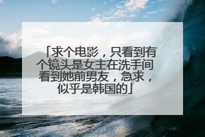求个电影,只看到有个镜头是女主在洗手间看到她前男友,急求,似乎是韩国的