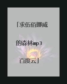 求伍佰挪威的森林mp3百度云