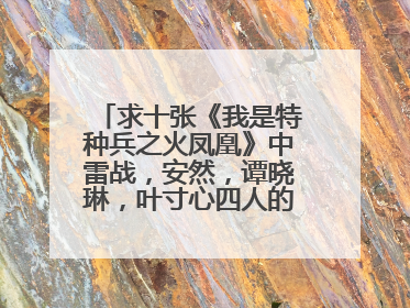 求十张《我是特种兵之火凤凰》中雷战，安然，谭晓琳，叶寸心四人的剧照，悬赏，谢谢了，要高清的，可以当