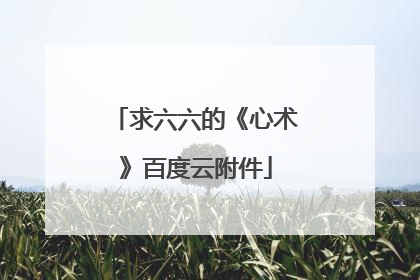 求六六的《心术》百度云附件