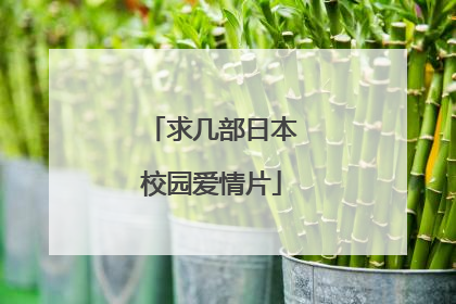 求几部日本校园爱情片