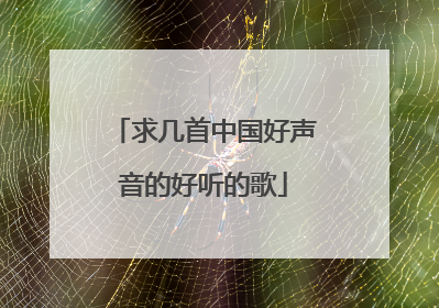 求几首中国好声音的好听的歌
