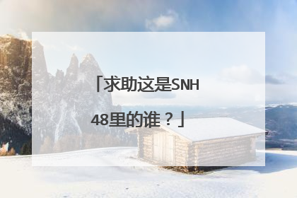 求助这是SNH48里的谁？