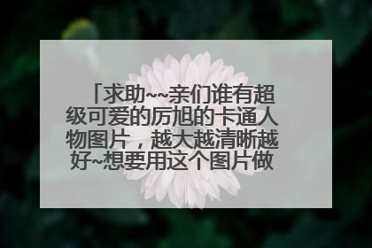 求助~~亲们谁有超级可爱的厉旭的卡通人物图片，越大越清晰越好~想要用这个图片做个娃娃~~