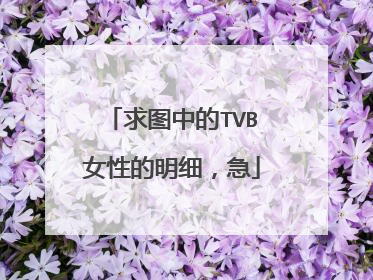 求图中的TVB女性的明细，急