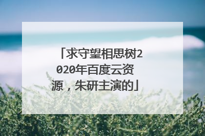 求守望相思树2020年百度云资源,朱研主演的