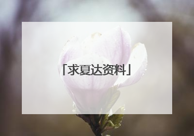 求夏达资料