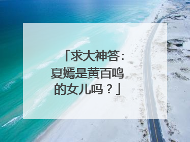 求大神答:夏嫣是黄百鸣的女儿吗?