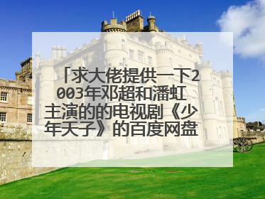 求大佬提供一下2003年邓超和潘虹主演的的电视剧《少年天子》的百度网盘高清资源