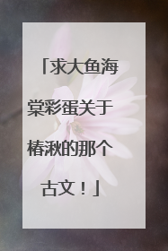 求大鱼海棠彩蛋关于椿湫的那个古文!