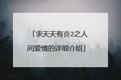 求天天有喜2之人间爱情的详细介绍