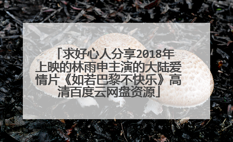 求好心人分享2018年上映的林雨申主演的大陆爱情片《如若巴黎不快乐》高清百度云网盘资源