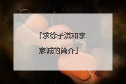 求徐子淇和李家诚的简介