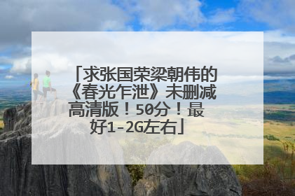 求张国荣梁朝伟的《春光乍泄》未删减高清版!50分!最好1-2G左右