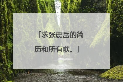 求张震岳的简历和所有歌。