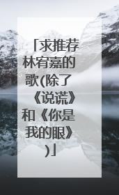 求推荐林宥嘉的歌(除了《说谎》和《你是我的眼》)