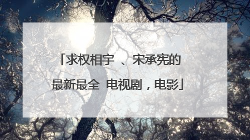 求权相宇 、宋承宪的 最新最全 电视剧，电影