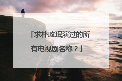 求朴政珉演过的所有电视剧名称？