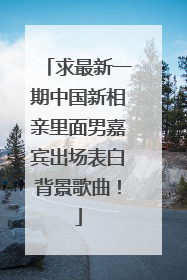 求最新一期中国新相亲里面男嘉宾出场表白背景歌曲!