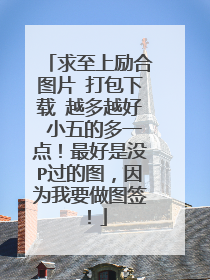 求至上励合图片 打包下载 越多越好 小五的多一点！最好是没P过的图，因为我要做图签！
