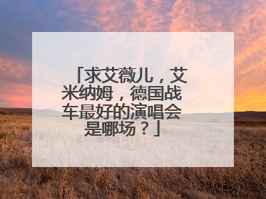 求艾薇儿，艾米纳姆，德国战车最好的演唱会是哪场？