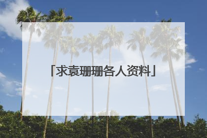 求袁珊珊各人资料