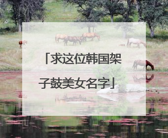 求这位韩国架子鼓美女名字