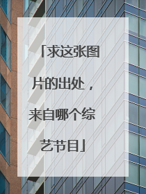 求这张图片的出处，来自哪个综艺节目