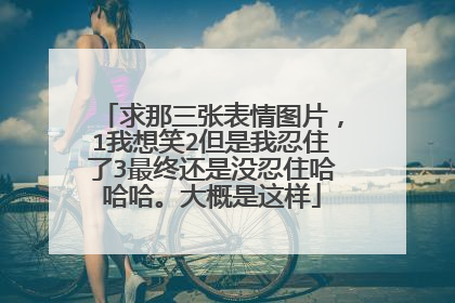 求那三张表情图片,1我想笑2但是我忍住了3最终还是没忍住哈哈哈。大概是这样
