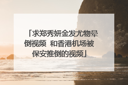 求郑秀妍金发尤物晕倒视频 和香港机场被保安推倒的视频