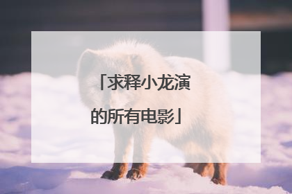 求释小龙演的所有电影