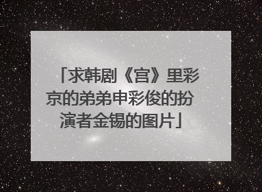 求韩剧《宫》里彩京的弟弟申彩俊的扮演者金锡的图片