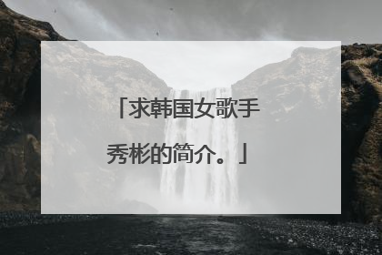 求韩国女歌手秀彬的简介。