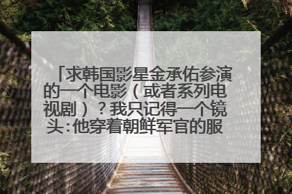 求韩国影星金承佑参演的一个电影(或者系列电视剧)?我只记得一个镜头:他穿着朝鲜军官的服饰在一办公桌