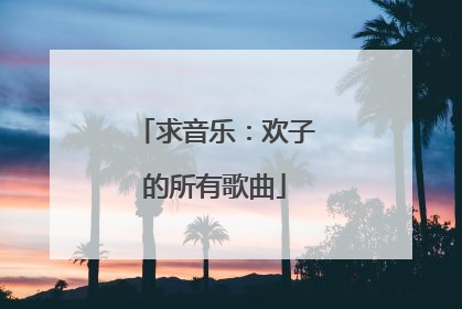 求音乐：欢子的所有歌曲