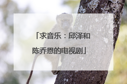 求音乐：邱泽和陈乔恩的电视剧