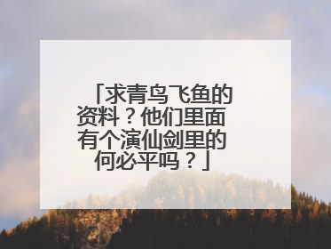 求青鸟飞鱼的资料?他们里面有个演仙剑里的何必平吗?