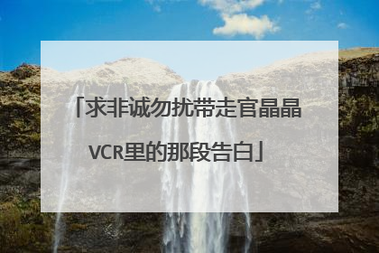 求非诚勿扰带走官晶晶VCR里的那段告白