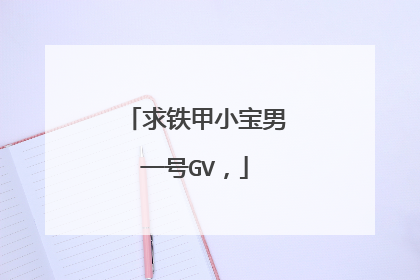 求铁甲小宝男一号GV，