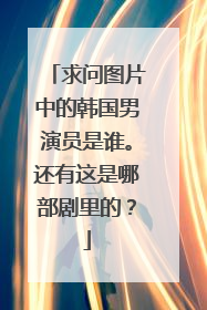 求问图片中的韩国男演员是谁。还有这是哪部剧里的?